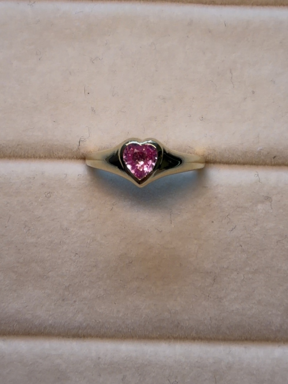 Brand New 10k Pink Sapphire Ring
